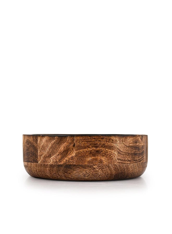 Kimona Decorative Bowl Mango Wood Home Decor Accessories for Coffee Table, Living Room Kitchen Décor (10" x 10" x 2.5") - Image 3